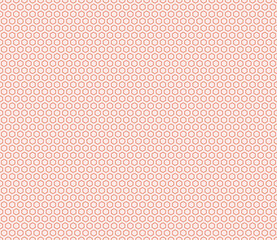 Mosaic background. Dark orange color on matching background. Hexagon bold mosaic cell with padding. Regular hexagon shapes. Seamless pattern. Tileable vector illustration.