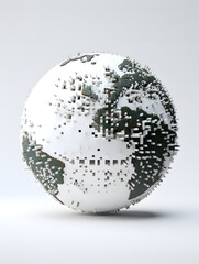 pixel style  illustrated vinatge style 8 bit globe world, pixel style earth globe
