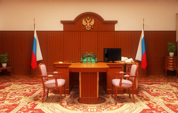 Kremlin office of the Russian President. 3d illustration.