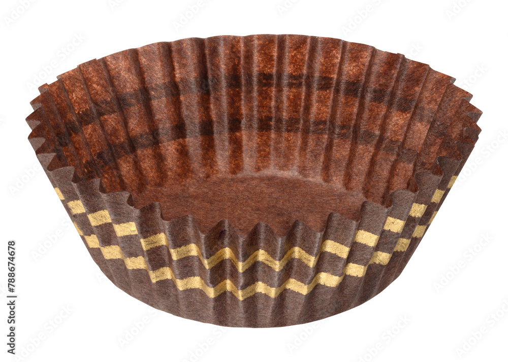 Poster empty paper round candy wrapper on isolated background