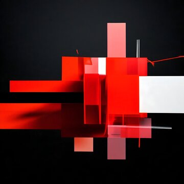  Ein geometrisches Gedicht. Plakatkunst, Futurismus, Avantgarde, polygonale Strukturen. Abstrakter Hintergrund.