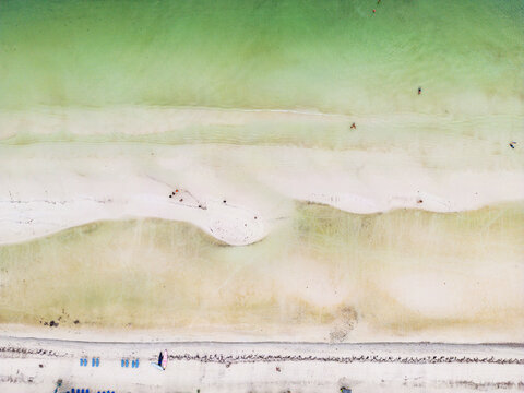 Aerial View of Playa Holbox, Quintana Roo, Mexico.