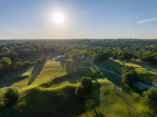 Aerial view of Fairway Hills Golf Course, Columbia, Maryland, United States.