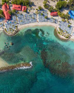 Aerial view of Labadee beach resort, Cap-Haitien, Haiti.