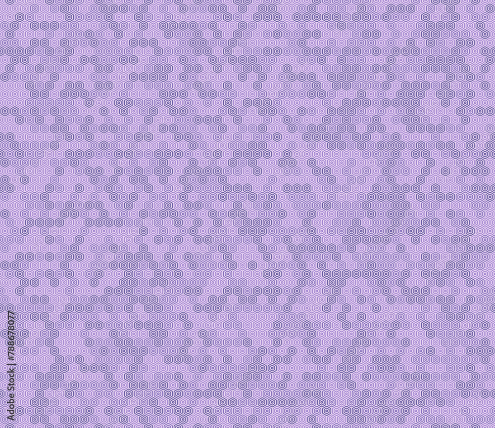 Poster abstract template background. bold rounded stacked hexagon cells. purple color tones. small hexagon 