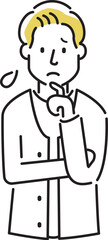 定番　伝わる 人物イラスト こんなお悩みありませんか？　30代40代の悩み　仕事
