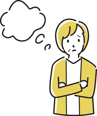 定番　伝わる 人物イラスト　こんなお悩みありませんか？　50代60代女性