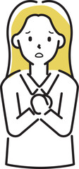定番　伝わる 人物イラスト　こんなお悩みありませんか？　女性　主婦　30代40代女性