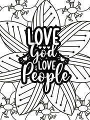 Religious quotes Coloring Book Pages Religious quotes for  Relaxation and Stress Relief on Flowers Patterns