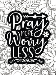 Religious quotes Coloring Book Pages Religious quotes for  Relaxation and Stress Relief on Flowers Patterns