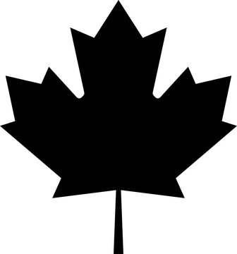 recommend clip art: Maple leaf icon. Canada flag flat vector symbol maple leaf clip art. Black maple leaf isolated on transparent background. Autumn leaf Canadian logotype sign.