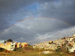 rainbow over the mountains