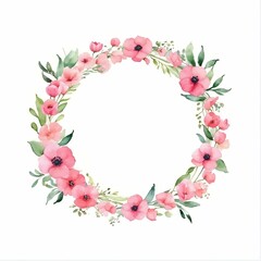 Wreaths & Bouquets - is a beautiful set of hand drawn digital clip art in shades of pink.