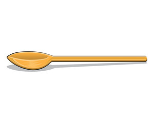 vector design of a soup spoon made of gold mixed with yellow and orange