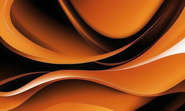 wallpaper representing, abstract orange curves