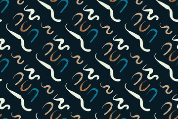 Hand drawn abstract seamless pattern, ethnic background for textiles, banners, wallpapers, wrapping