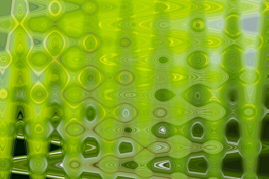 Palm leaf background edited with distortion filter and motion blur. bright green pattern