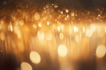Mysterious Sparkling golden blur. Magic glitter. Generate Ai