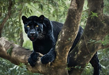 Naklejka na ściany i meble A view of a Black Panther