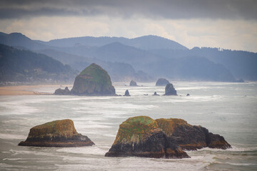 View of Haystack Rock from Ecola State Park. Known for some of the best views on the Oregon Coast...
