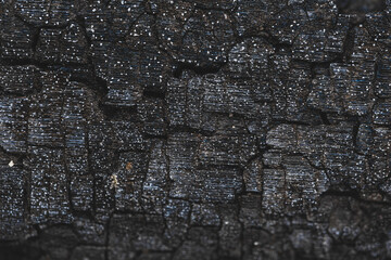 Black coal texture. Black coal background. Close up of black coal texture.