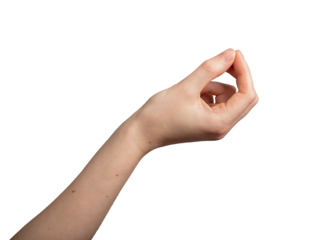 Italian hand gesture isolated on white background