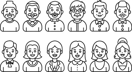 set of people of different occupation Icons, flat