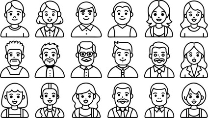 set of people of different occupation Icons, flat