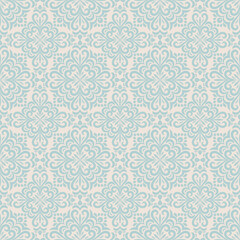 Wallpaper in baroque style, Damask floral background, simple decoration art, ceramic tile seamless pattern, mandala background for textile, fabric