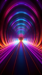 Fototapeta premium Mesmerizing tunnel with a shining light at the end
