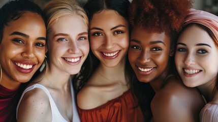 Diverse Group of Women Standing Together - obrazy, fototapety, plakaty