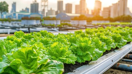 Lush Rows: Lettuce Symphony in the Greenhouse