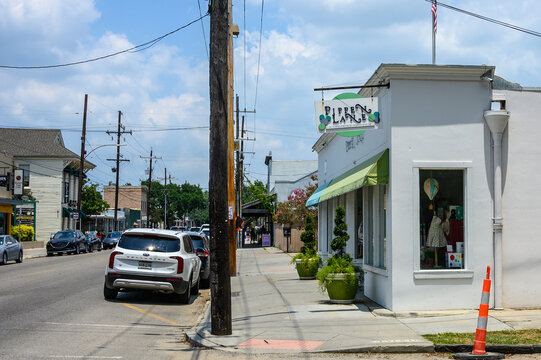 NEW ORLEANS, LA, USA - JULY 1, 2023: Angled view of Pippen Lane Children's Emporium on Magazine  Street in the Garden District