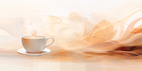 Obraz na płótnie Canvas Coffee abstraction in beige tones