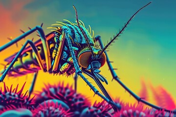 Scientists engineer a genetically modified mosquito that prevents the transmission of mosquitoborne viruses - obrazy, fototapety, plakaty