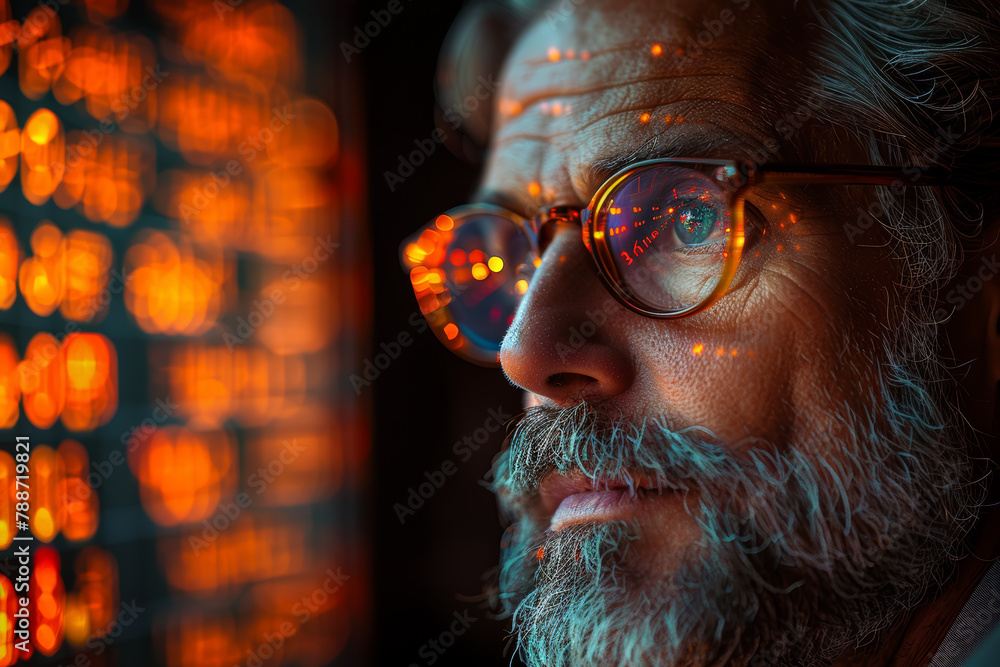 Poster a hedge fund manager employing sophisticated quantitative models and algorithms to generate alpha re