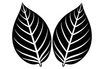 Fototapeta premium Leaf Pair Icon Vector silhouette 