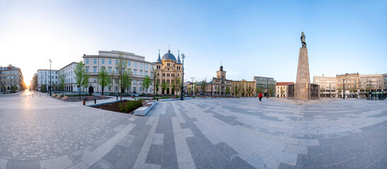 The city of Łódź - view of Freedom Square. - 788722033