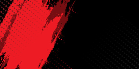 Black background with red Grunge texture. Grunge texture design. Abstract grunge background design. Illustration. Vector design. Red. Grunge. Black. 
