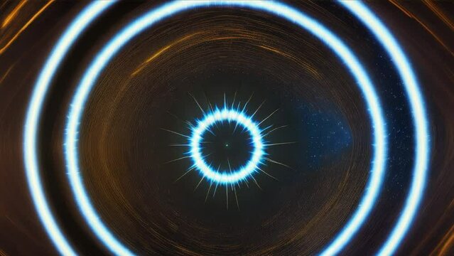 Abstract Light Patterns with Circular Movement, Bright and Dynamic Display