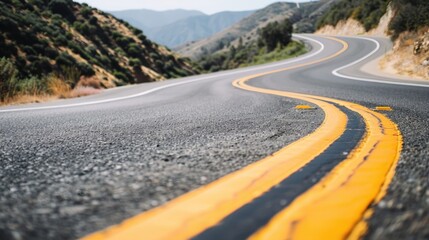 Curve road at mountains