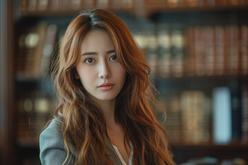 A female lawyer advocating for justice and fairness in legal matters. Concept of women in the legal profession. Generative Ai.