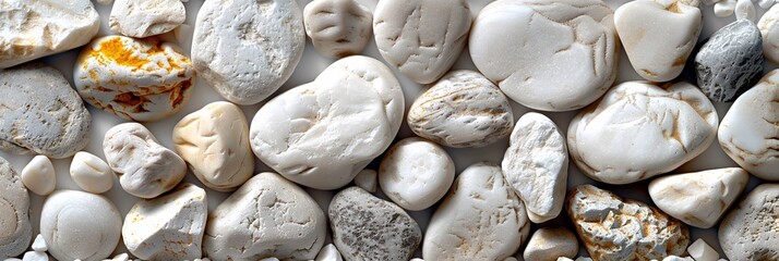 White pebbles background. White pebbles texture. White pebbles background.