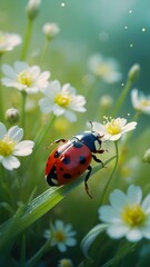ladybug on flower