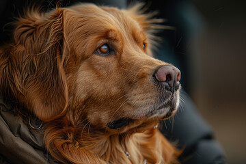 A service dog providing companionship and assistance to its handler, enhancing independence and quality of life. Concept of canine companionship. Generative Ai.