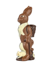 chocolate hare forester handmade on a white background