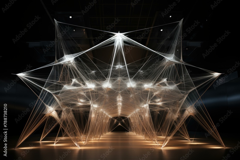 Poster comprehensive structural connection information data. backdrop science. generate ai
