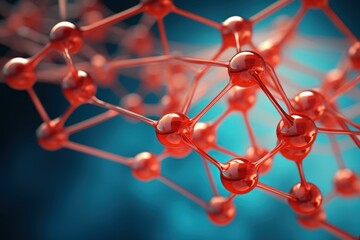 Complex Structure neural molecule. Medical education. Generate Ai