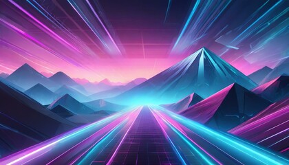 Abstract game background with blue pink light. Suit for e-sport and gaming competitiong