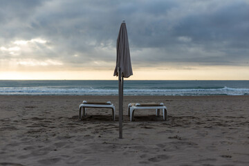 beach chair on beach